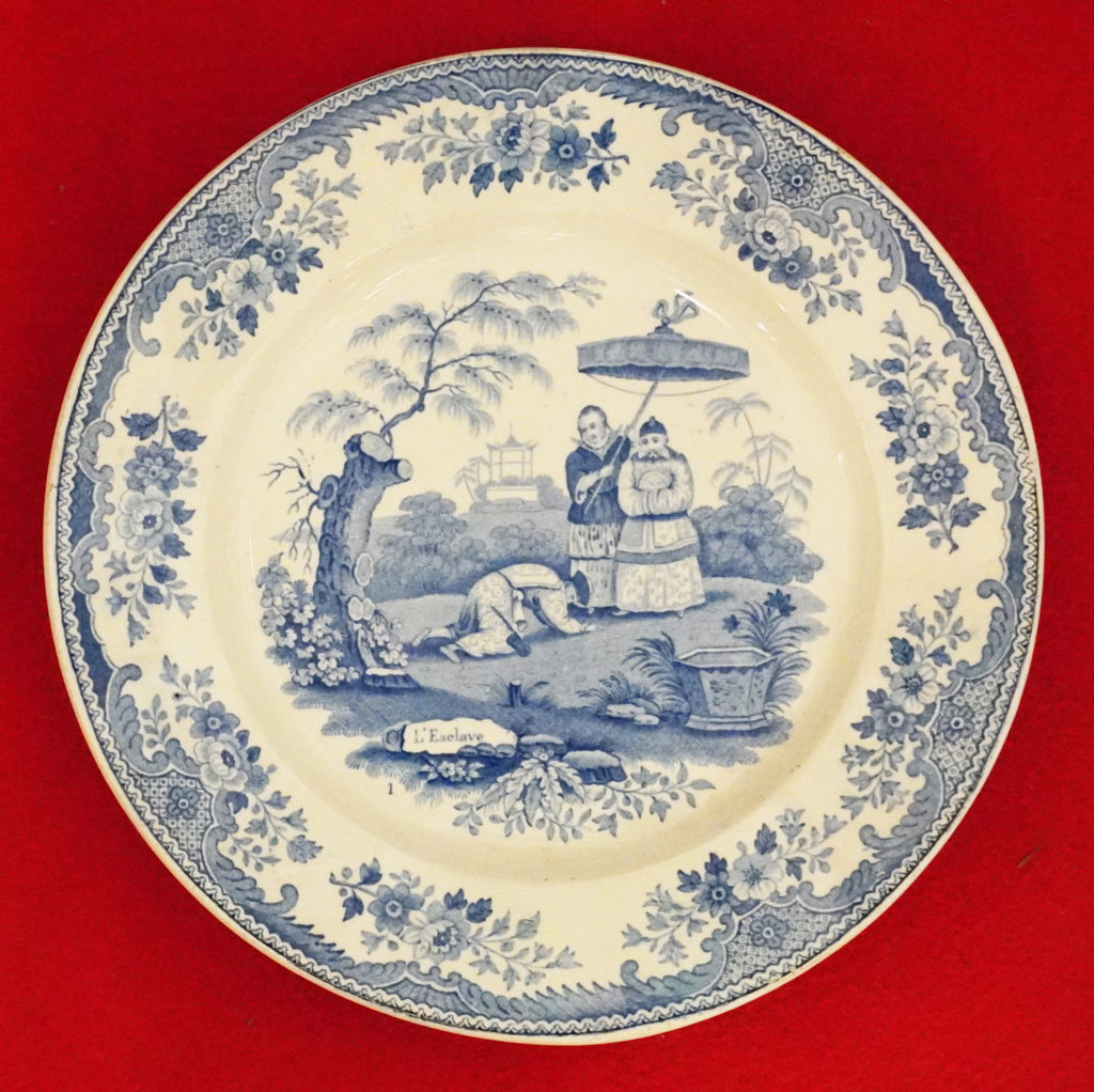 Assiette C&M 1834 sujets chinois "l'esclave"