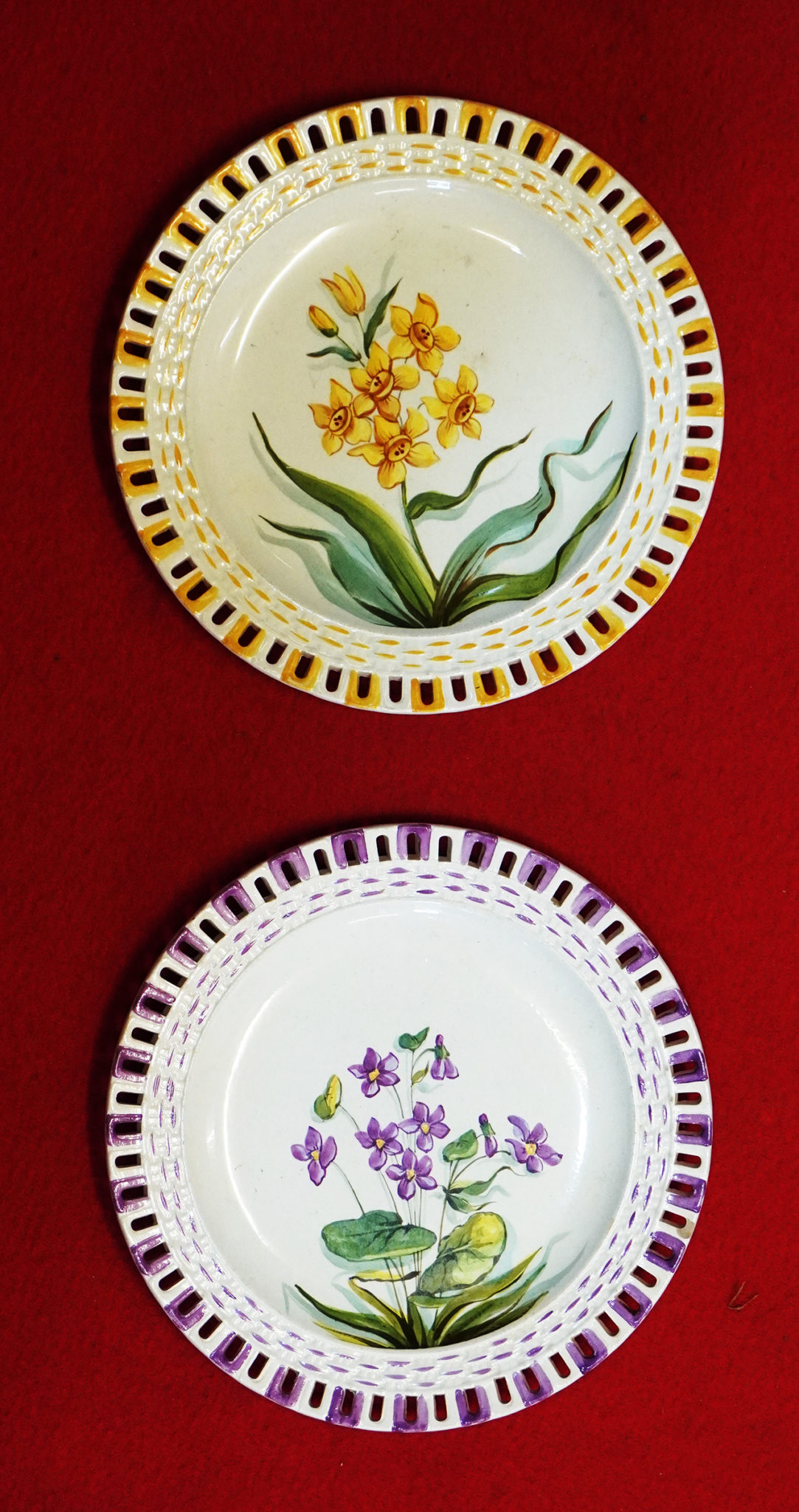 Lot5 De 6 Assiettes Plates En Porcelaine De Luxe CNP Décor Floral D 24 Cm Imgx1200 7353