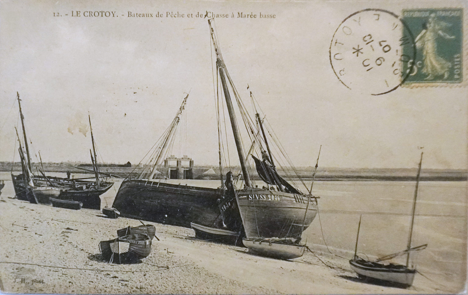 Carte Postale Ancienne CPA 80 – Le Crotoy – Bateaux De Pêche (cliché Rare)